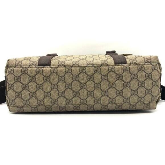 Authentic Gucci GG Supreme Web Canvas Sherry Messenger Bag Monogram Flap Tote - Picture 8 of 14